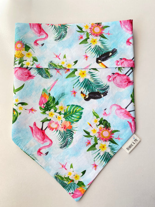 Tropical flamingo bandana